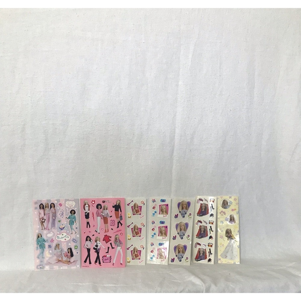 Sandylion Barbie Stickers Full Sheets Lot Of 7 Vintage Y2K